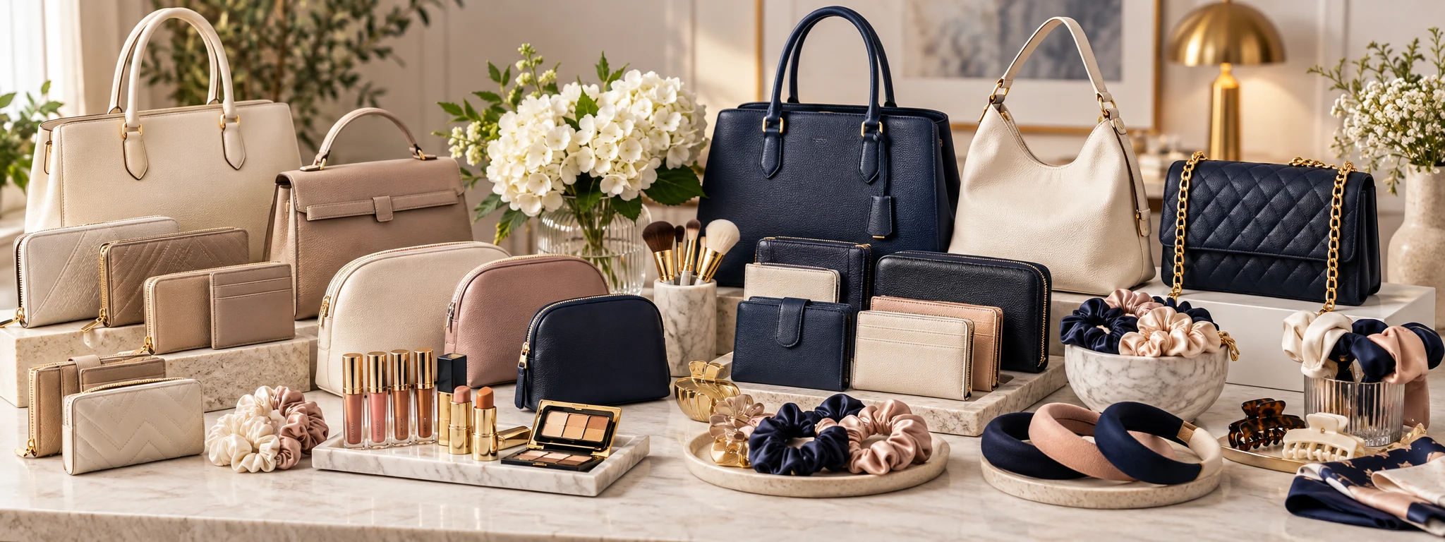 Surtido de carteras, billeteras y cosmética de Moda Cool