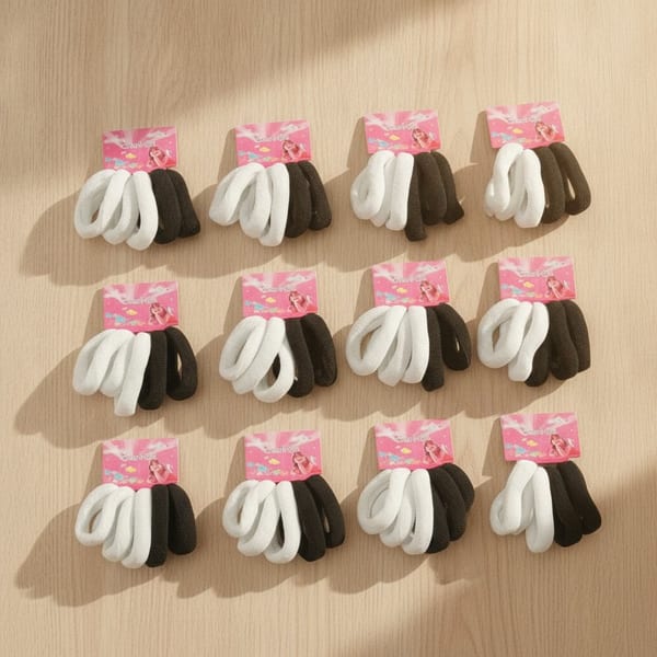 Tarjetas de colitas elásticas para el pelo en color blanco y negro Smart Girl