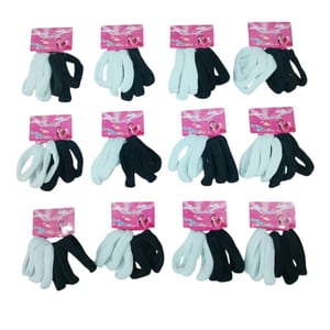 Colitas Elásticas Blanco Negro