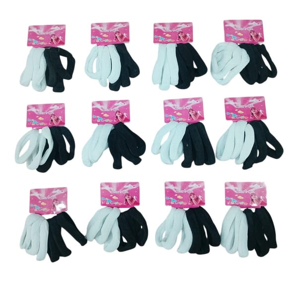 Tarjetas de colitas elásticas para el pelo en color blanco y negro Smart Girl