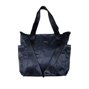 Cartera Nylon Negra Lisa
