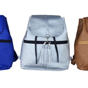 Mochila Simil Cuero Flecos