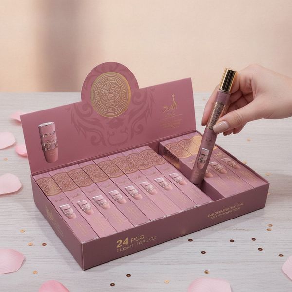 Caja exhibidora de perfumes de bolsillo Asad 35ml spray
