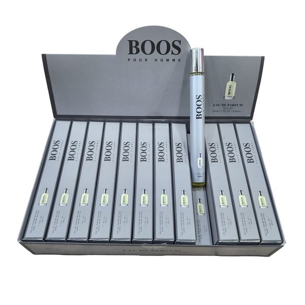 Exhibidor de perfumes masculinos Boos Pour Homme de 35 ml en frascos tubo