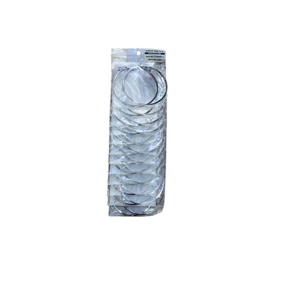 Pack de aros argolla plateados metálicos de 7 cm en paquete transparente colgable