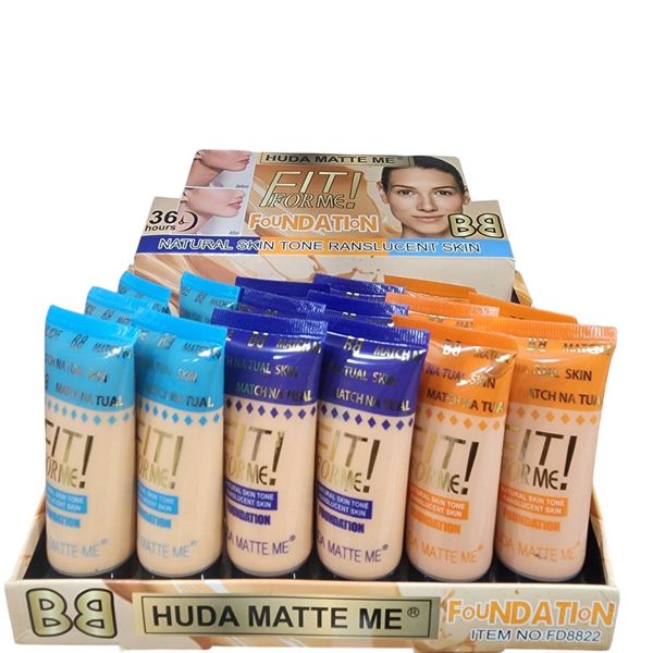 Caja exhibidora con tubos de base líquida de maquillaje Fit For Me