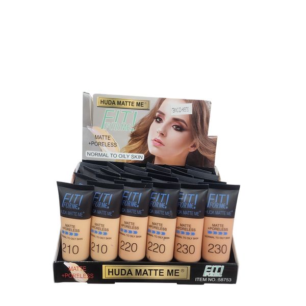 Caja exhibidora de bases de maquillaje líquidas Fit ForMe efecto mate