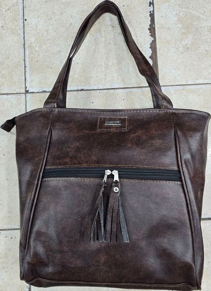 Cartera Hombro Marrón Flecos