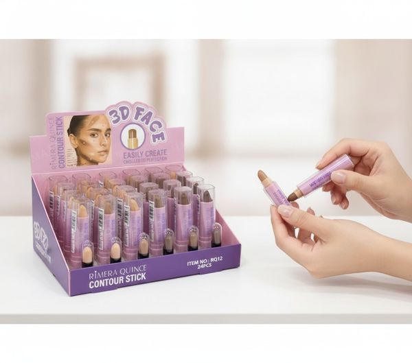 Caja exhibidora de contornos en barra Rimera Quince Contour Stick 3D Face por 24 unidades