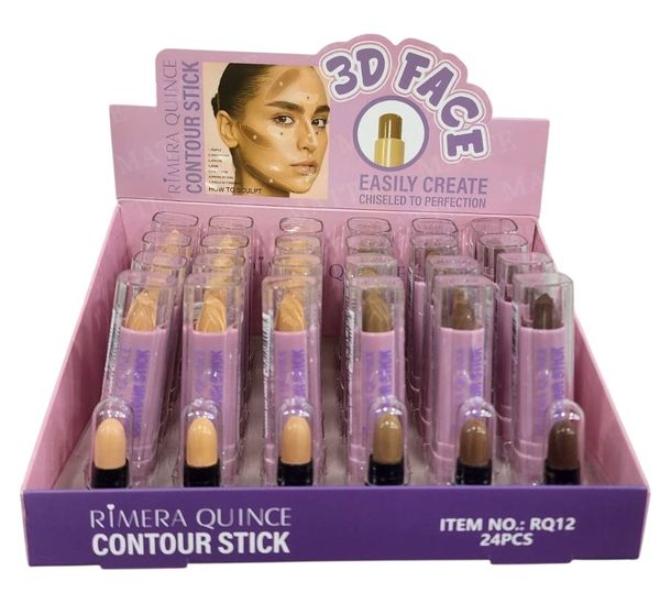 Caja exhibidora de contornos en barra Rimera Quince Contour Stick 3D Face por 24 unidades