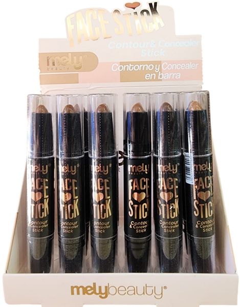 Exhibidor con barras de contorno y corrector Mely Beauty