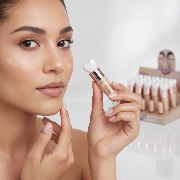 Caja exhibidora de correctores líquidos mate Meike Glamour con tapas de corazón