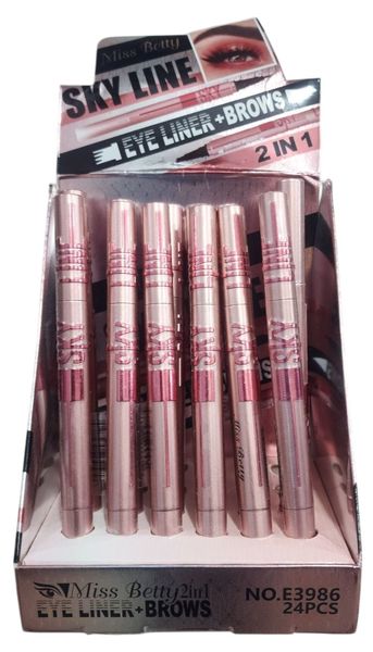 Caja exhibidora de delineadores 2 en 1 para ojos y cejas Miss Betty Sky Line