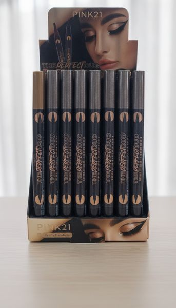 Exhibidor de delineadores y marcadores para cejas Pink 21 The Perfect Duo