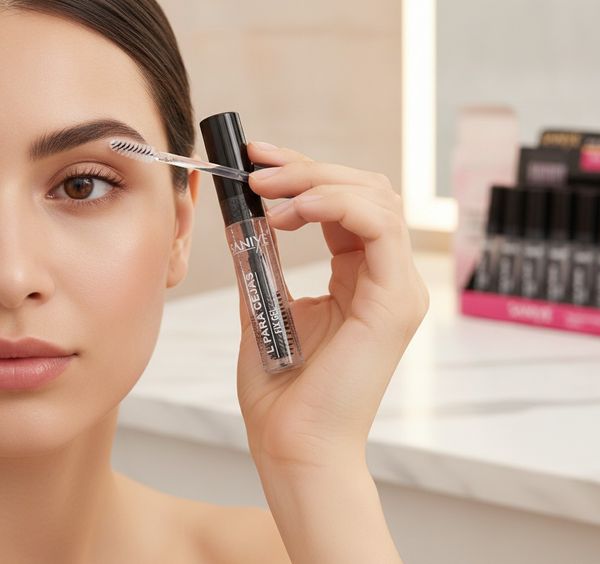 Exhibidor de gel fijador para cejas transparente marca Saniye M310