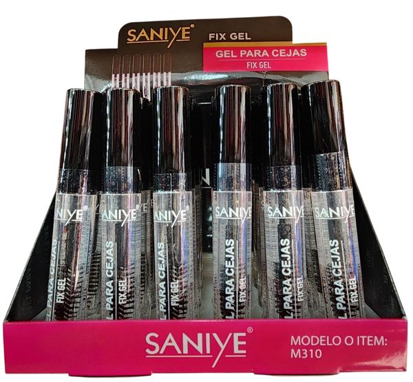 Exhibidor de gel fijador para cejas transparente marca Saniye M310