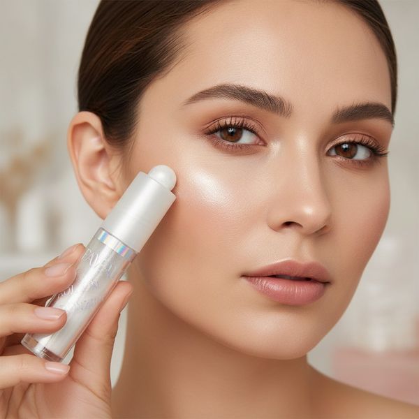 Caja exhibidora con 24 unidades de iluminador en polvo roll-on Favor Beauty