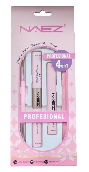 Kit profesional para pestañas 4 en 1 marca Naez