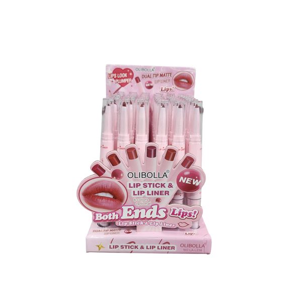 Exhibidor de labiales y delineadores de labios doble punta Olibolla
