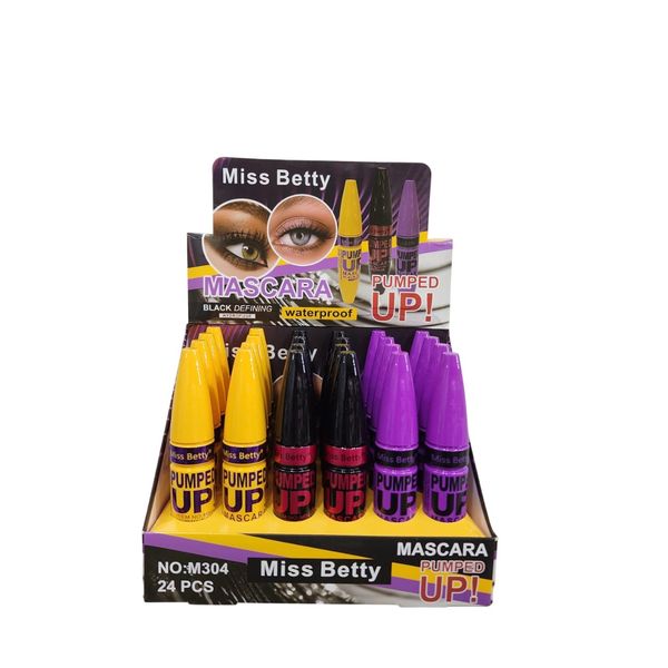 Caja exhibidora de máscaras de pestañas a prueba de agua Miss Betty Pumped Up por 24 unidades