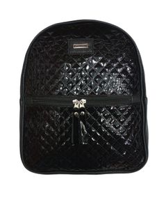 Mochila Charol Matelassé Negra mc1
