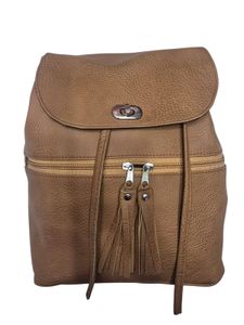 Mochila Ecocuero Solapa Flecos con tornequeta