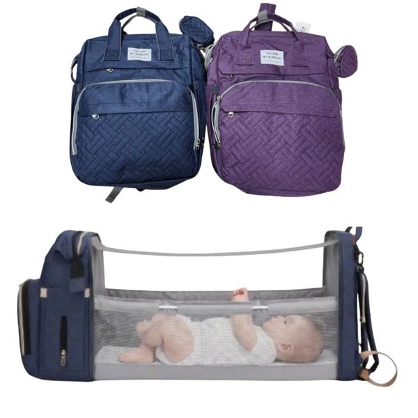 Mochila maternal desplegable en cuna portátil para bebé
