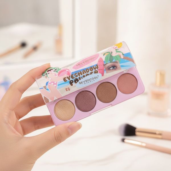 Caja exhibidora de paletas de sombras en polvo para ojos Sevencool
