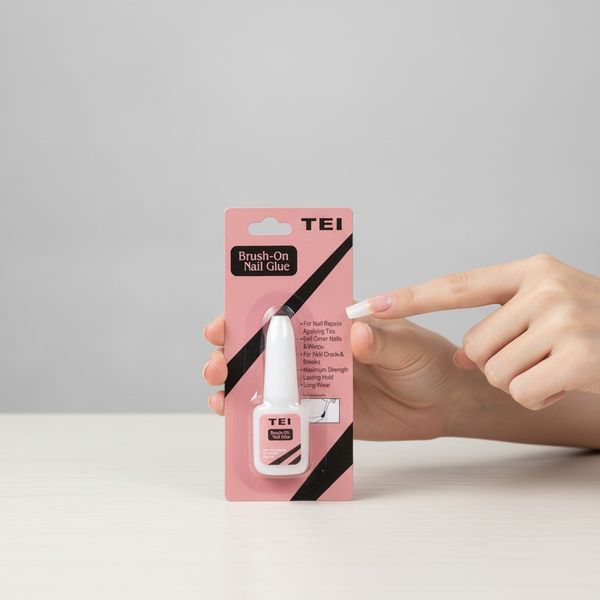 Blíster de pegamento para uñas con pincel marca TEI