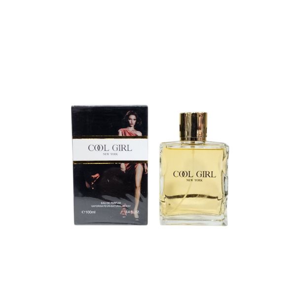Perfume Cool Girl New York de 100ml con su frasco de vidrio y caja de presentación
