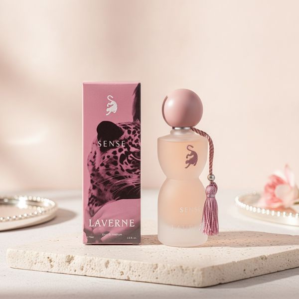 Perfume Laverne Sense Eau de Parfum de 75ml con caja y frasco con borla