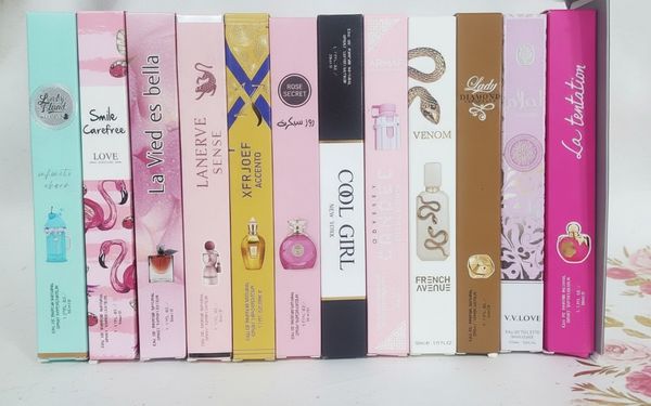 Colección de cajas de perfumes surtidos en formato de 35 ml