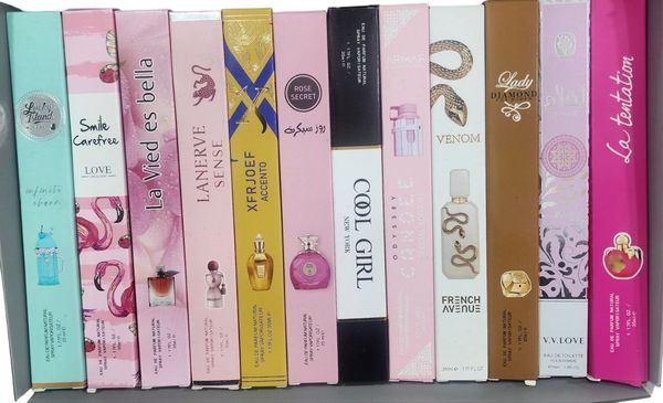 Colección de cajas de perfumes surtidos en formato de 35 ml