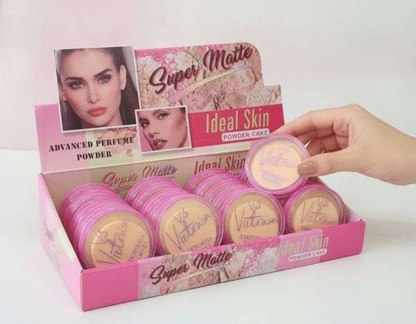 Caja exhibidora de polvo compacto facial Super Matte Ideal Skin Viktorisa