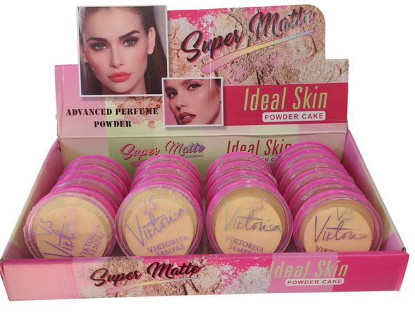 Caja exhibidora de polvo compacto facial Super Matte Ideal Skin Viktorisa