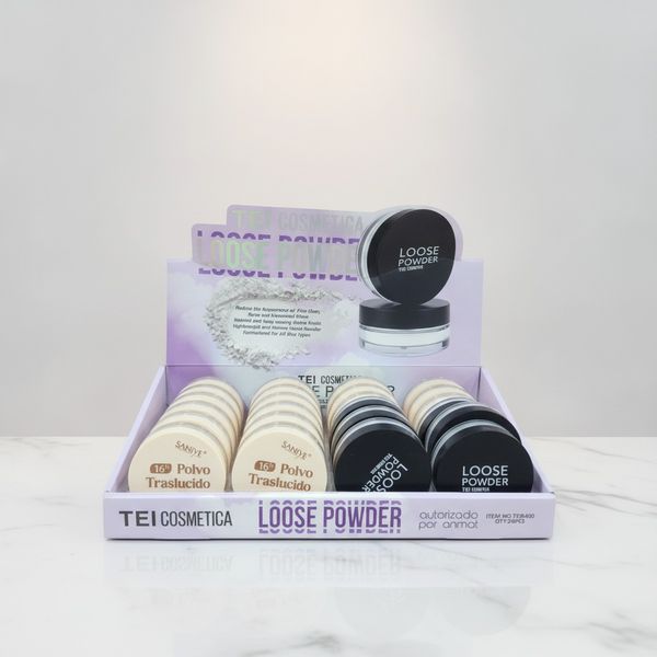 Exhibidor de polvo traslúcido volátil TEI Cosmética