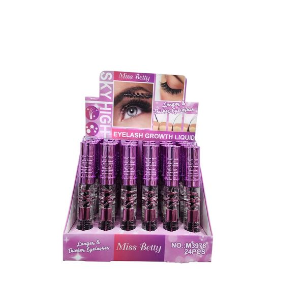Exhibidor con frascos de sérum líquido para crecimiento de pestañas Miss Betty Sky High