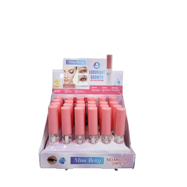 Caja exhibidora de 24 unidades de sérum para crecimiento de pestañas Miss Betty