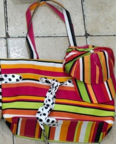 Set Bolso Playero Con Gorra