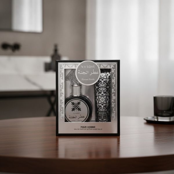 Set de perfume Eau de Parfum y bálsamo after shave masculino V.V. LOVE en caja estuche