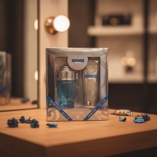 Set de perfume V.V. Love Insuperable en caja con Eau de Toilette y After Shave