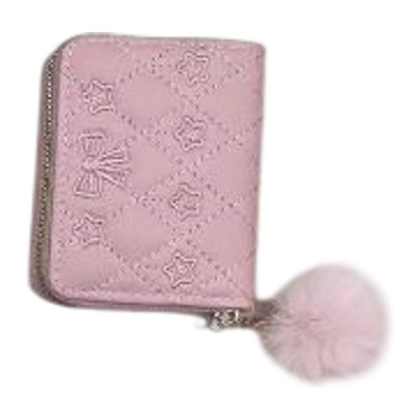 Billetera Acolchada Con Pompón