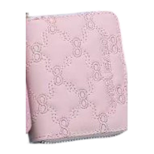 Billetera Corta Texturizada Rosa