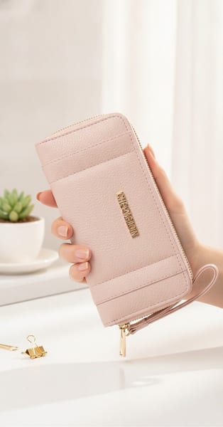 Billetera Rosa Doble Cierre