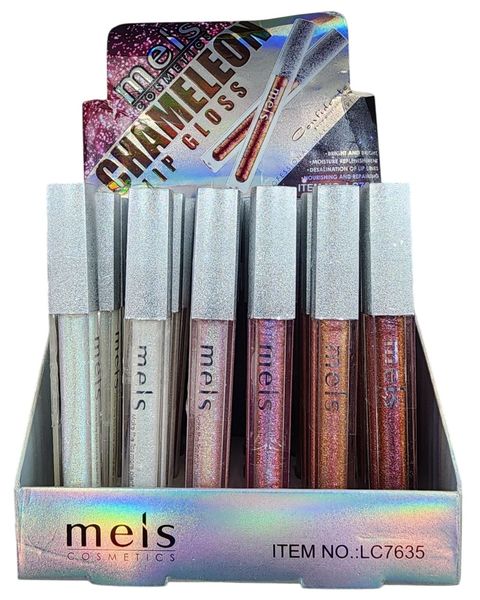 Caja exhibidora de brillos labiales meis Chameleon Lip Gloss en tonos surtidos