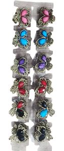Broches Pelo Mariposa Piedras