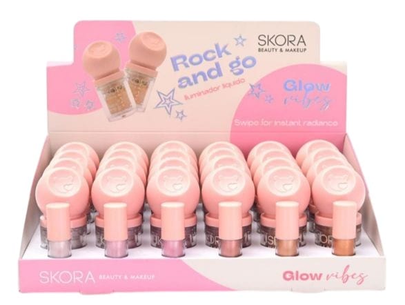 Exhibidor de iluminadores líquidos Skora Rock and Go Glow Vibes