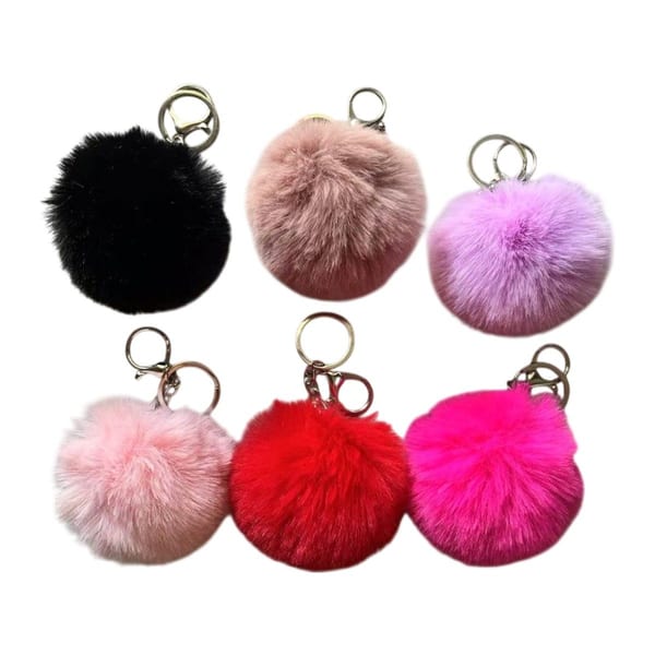 Llavero Pompón Peluche Surtido