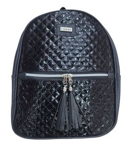 Mochila Charol Acolchada Negra