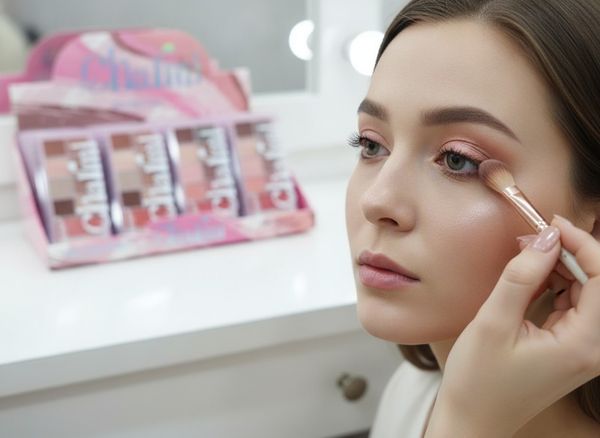 Caja exhibidora con paletas de sombras de ojos Charm Sevencool